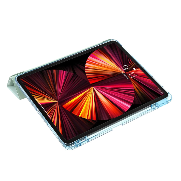 For iPad Pro 11 2022 / 2021 / 2020 Clear Acrylic Deformation Leather Tablet Case(Green) - iPad Pro 11 (2022/2021) Cases by buy2fix | Online Shopping UK | buy2fix