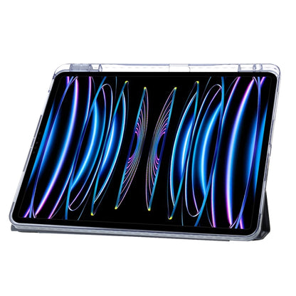 For iPad Pro 12.9 2022 / 2021 / 2020 Clear Acrylic Deformation Leather Tablet Case(Dark Blue) - iPad Pro 12.9 (2022/2021) Cases by buy2fix | Online Shopping UK | buy2fix