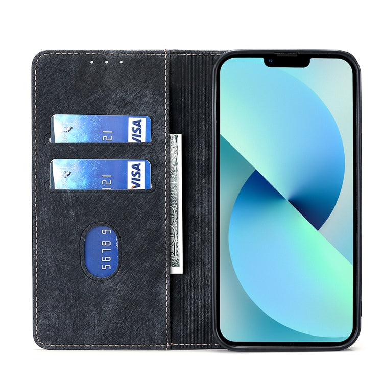 For Blackview A85 RFID Anti-theft Brush Magnetic Leather Phone Case(Black) - More Brand by buy2fix | Online Shopping UK | buy2fix