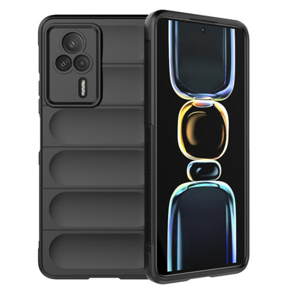For Xiaomi Redmi K60E 5G Magic Shield TPU + Flannel Phone Case(Black) by buy2fix