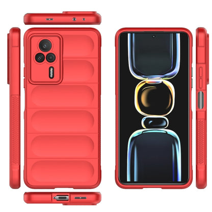 For Xiaomi Redmi K60E 5G Magic Shield TPU + Flannel Phone Case(Light Blue) by buy2fix