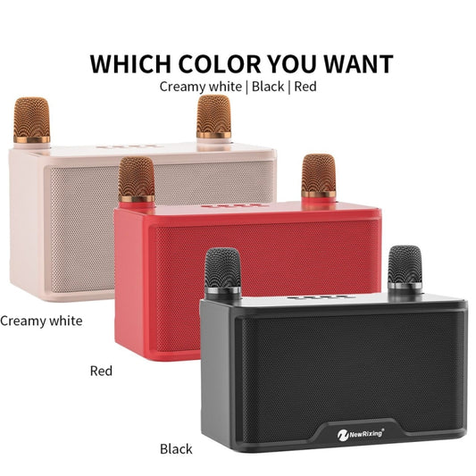 NewRixing NR8088 Wireless Microphone TWS Handheld Noise Reduction Smart Bluetooth Speaker(Red) - Desktop Speaker by NewRixing | Online Shopping UK | buy2fix