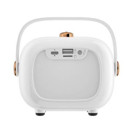 NewRixing NR138W Wireless Microphone TWS Handheld Noise Reduction Portable Smart Bluetooth Speaker(White) - Desktop Speaker by NewRixing | Online Shopping UK | buy2fix