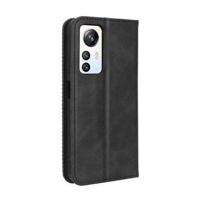 For Blackview A85 Magnetic Buckle Retro Texture Leather Phone Case(Black) - More Brand by buy2fix | Online Shopping UK | buy2fix