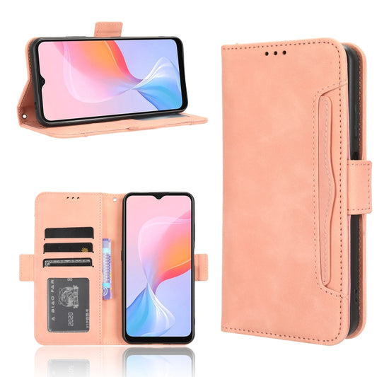For Blackview A85 Skin Feel Calf Texture Card Slots Leather Phone Case(Pink) - More Brand by buy2fix | Online Shopping UK | buy2fix