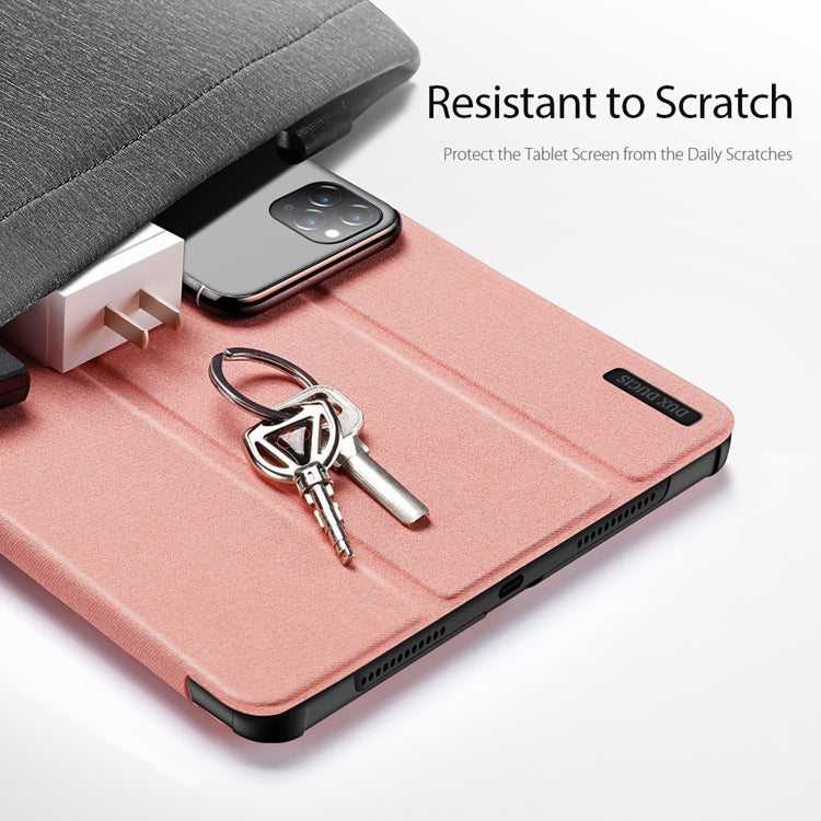 For Xiaomi Redmi Pad SE DUX DUCIS Domo Series Magnetic Flip Leather Tablet Case(Pink) - More Tablet Cases by DUX DUCIS | Online Shopping UK | buy2fix