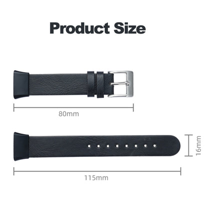 For Xiaomi Mi Band 7 Pro Leather Texture Replacement Watch Band(White) - Watch Bands by buy2fix | Online Shopping UK | buy2fix