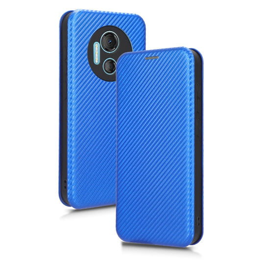 For DOOGEE X97 / X97 Pro Carbon Fiber Texture Flip Leather Phone Case(Blue) by buy2fix