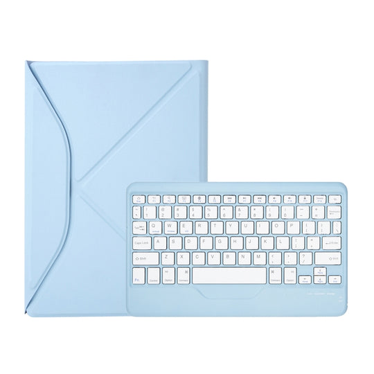 Z10B For iPad 10th Gen 10.9 2022 / 11 2025 Pen Slot Bluetooth Keyboard Leather Tablet Case(Blue)