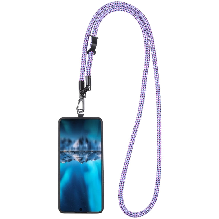 Adjustable Universal Phone Lanyard with Detachable Clip(Blue Purple White) - Lanyards & Wrist Straps by buy2fix | Online Shopping UK | buy2fix