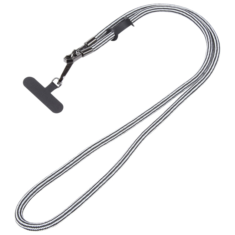 Adjustable Universal Phone Lanyard with Detachable Clip(Black White Stripes) - Lanyards & Wrist Straps by buy2fix | Online Shopping UK | buy2fix