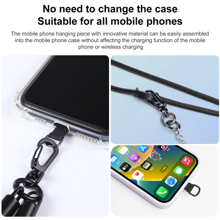 Adjustable Universal Phone Lanyard with Detachable Clip(Black Purple Blue) - Lanyards & Wrist Straps by buy2fix | Online Shopping UK | buy2fix