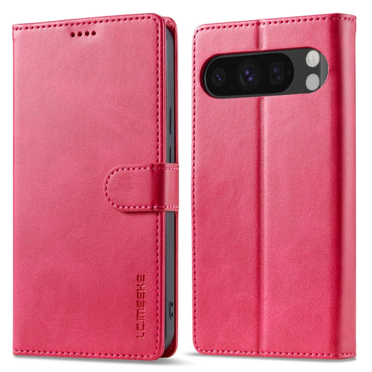 For Google Pixel 9 / 9 Pro LC.IMEEKE Calf Texture Flip Leather Phone Case(Red) by LC.IMEEKE