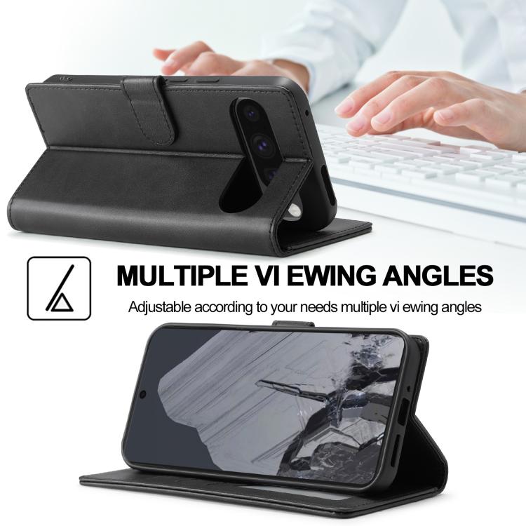 For Google Pixel 10 Pro XL LC.IMEEKE Calf Texture Flip Leather Phone Case(Black) - Google Cases by LC.IMEEKE | Online Shopping UK | buy2fix