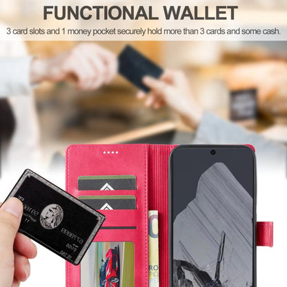 For Google Pixel 10 Pro XL LC.IMEEKE Calf Texture Flip Leather Phone Case(Red) - Google Cases by LC.IMEEKE | Online Shopping UK | buy2fix