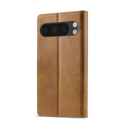 For Google Pixel 10 Pro XL LC.IMEEKE Calf Texture Flip Leather Phone Case(Yellow) - Google Cases by LC.IMEEKE | Online Shopping UK | buy2fix