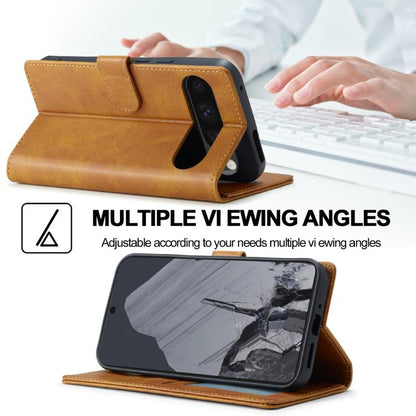 For Google Pixel 10 Pro XL LC.IMEEKE Calf Texture Flip Leather Phone Case(Yellow) - Google Cases by LC.IMEEKE | Online Shopping UK | buy2fix