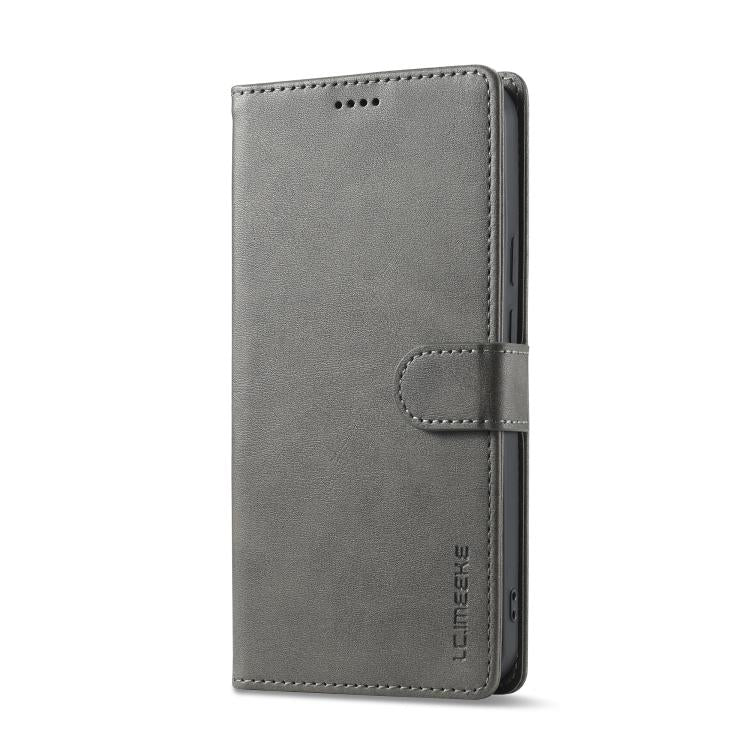 For Google Pixel 10 Pro XL LC.IMEEKE Calf Texture Flip Leather Phone Case(Grey) - Google Cases by LC.IMEEKE | Online Shopping UK | buy2fix