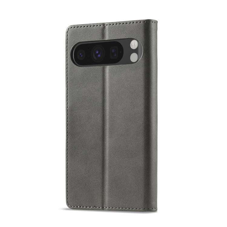 For Google Pixel 10 Pro XL LC.IMEEKE Calf Texture Flip Leather Phone Case(Grey) - Google Cases by LC.IMEEKE | Online Shopping UK | buy2fix