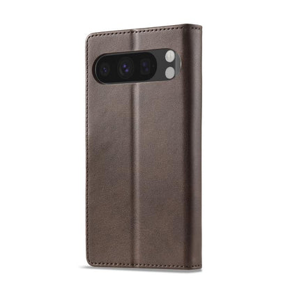 For Google Pixel 10 / 10 Pro LC.IMEEKE Calf Texture Flip Leather Phone Case(Brown) - Google Cases by LC.IMEEKE | Online Shopping UK | buy2fix