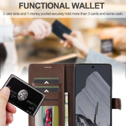 For Google Pixel 10 / 10 Pro LC.IMEEKE Calf Texture Flip Leather Phone Case(Brown) - Google Cases by LC.IMEEKE | Online Shopping UK | buy2fix