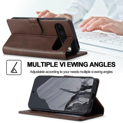 For Google Pixel 10 / 10 Pro LC.IMEEKE Calf Texture Flip Leather Phone Case(Brown) - Google Cases by LC.IMEEKE | Online Shopping UK | buy2fix