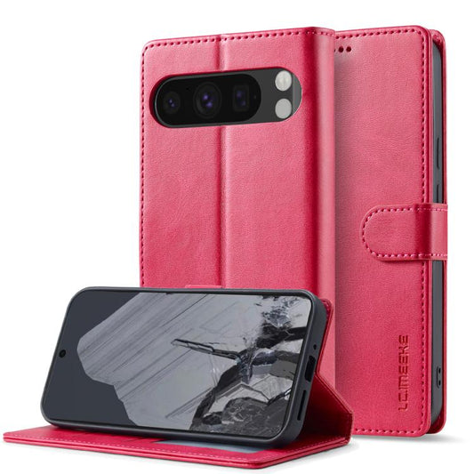 For Google Pixel 10 / 10 Pro LC.IMEEKE Calf Texture Flip Leather Phone Case(Red) - Google Cases by LC.IMEEKE | Online Shopping UK | buy2fix