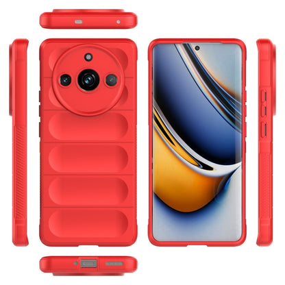 For Realme 11 Pro 5G/11 Pro+ 5G Magic Shield TPU + Flannel Phone Case(Red) - Realme Cases by buy2fix | Online Shopping UK | buy2fix