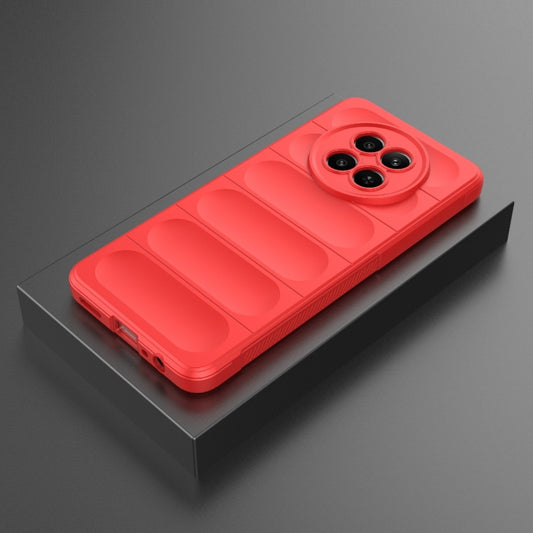 For Realme 12 5G Global Magic Shield TPU + Flannel Phone Case(Red) by buy2fix