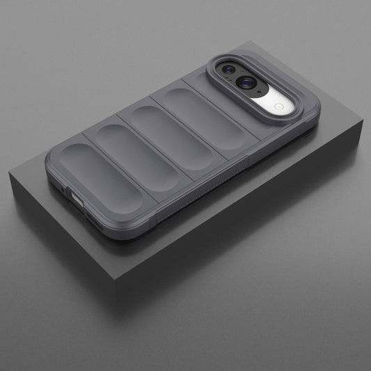 For Google Pixel 9 Pro 5G Magic Shield TPU + Flannel Phone Case(Dark Grey) by buy2fix