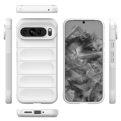 For Google Pixel 9 Pro XL 5G Magic Shield TPU + Flannel Phone Case(White) - Google Cases by buy2fix | Online Shopping UK | buy2fix