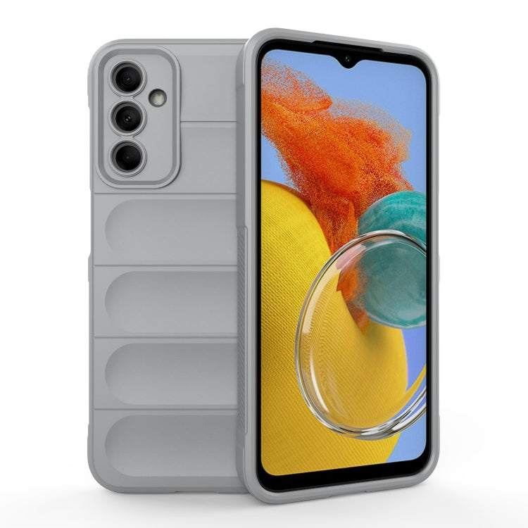 For Samsung Galaxy M14 5G Magic Shield TPU + Flannel Phone Case(Grey) by buy2fix