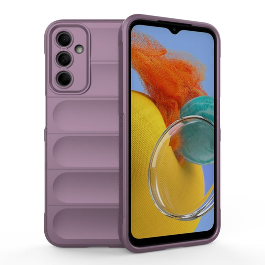 For Samsung Galaxy M14 5G Magic Shield TPU + Flannel Phone Case(Purple) by buy2fix