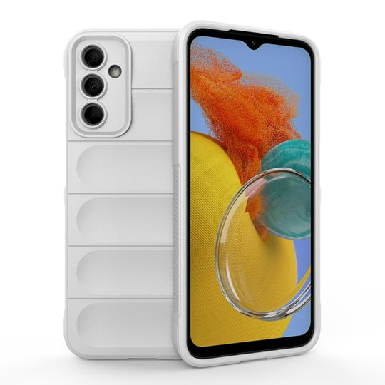 For Samsung Galaxy M14 5G Magic Shield TPU + Flannel Phone Case(White)