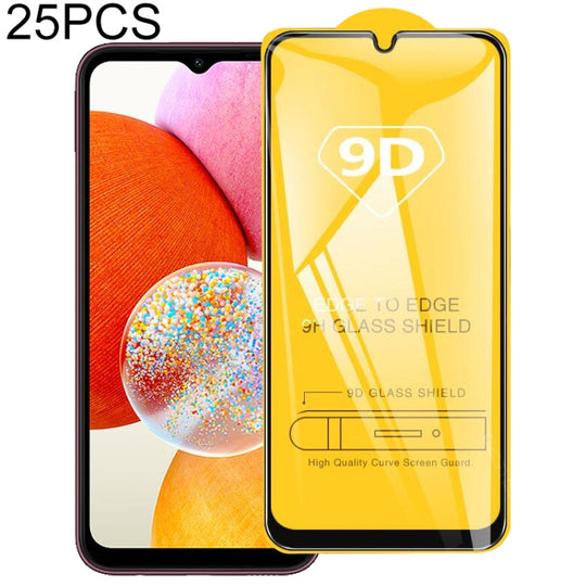 For Samsung Galaxy A14 4G 25pcs 9D Full Glue Full Screen Tempered Glass Film