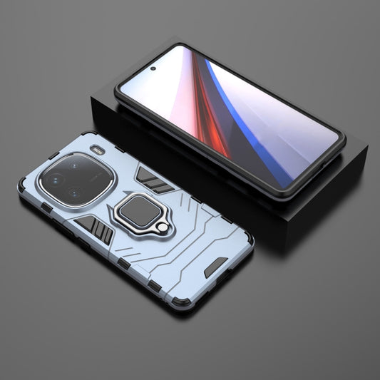 For vivo iQOO 12 5G Magnetic Ring Holder PC + TPU Phone Case(Navy Blue) by buy2fix