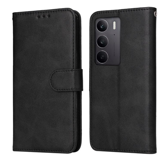 For Realme C71 4G / C75 4G / 5G / 14x Classic Calf Texture Flip Leather Phone Case(Black)