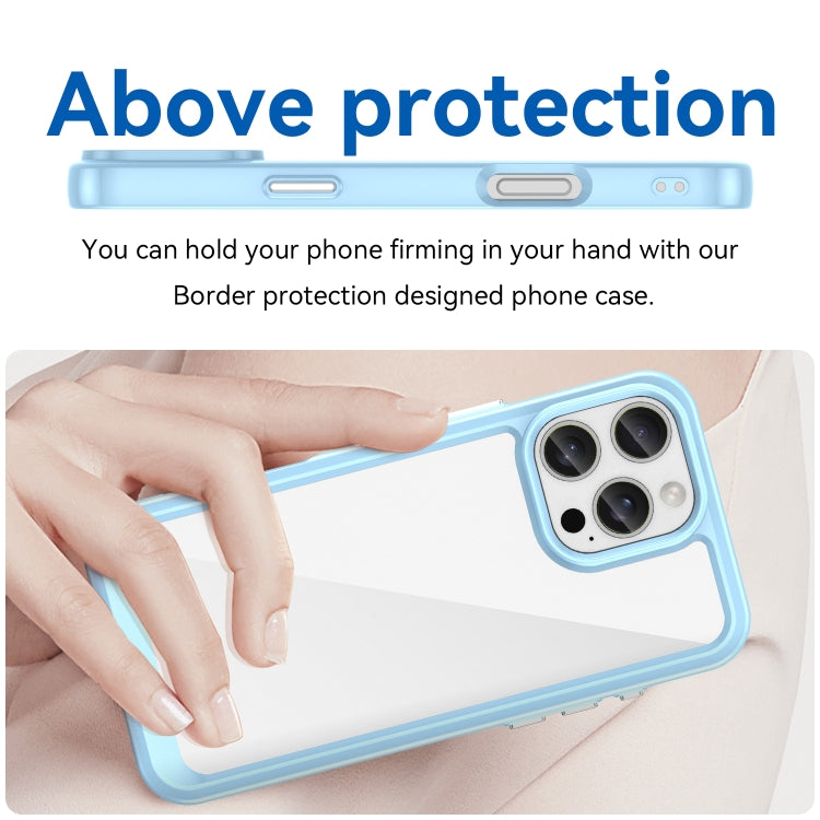 For iPhone 16 Pro Max Colorful Series Acrylic + TPU Phone Case(Blue) - iPhone 16 Pro Max Cases by buy2fix | Online Shopping UK | buy2fix