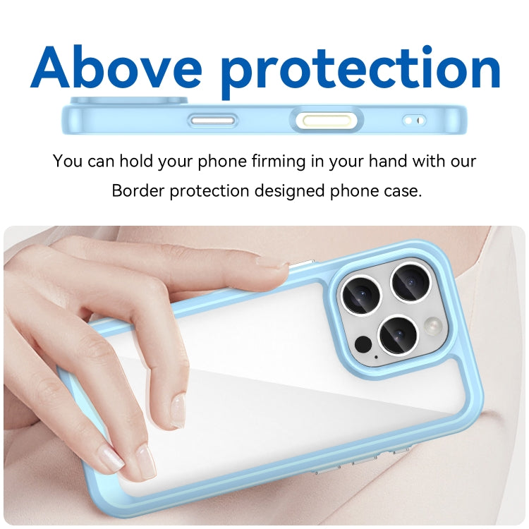 For iPhone 16 Pro Colorful Series Acrylic + TPU Phone Case(Blue) - iPhone 16 Pro Cases by buy2fix | Online Shopping UK | buy2fix