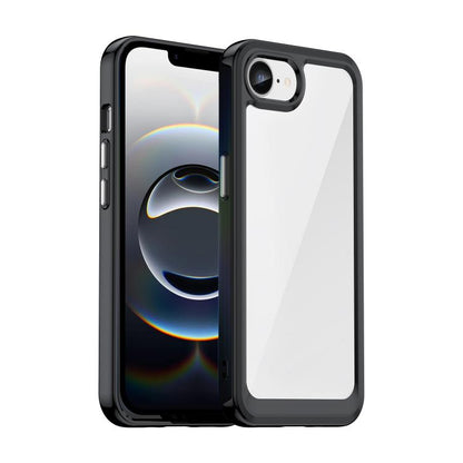For iPhone 16e Colorful Series Acrylic + TPU Phone Case(Black) by buy2fix