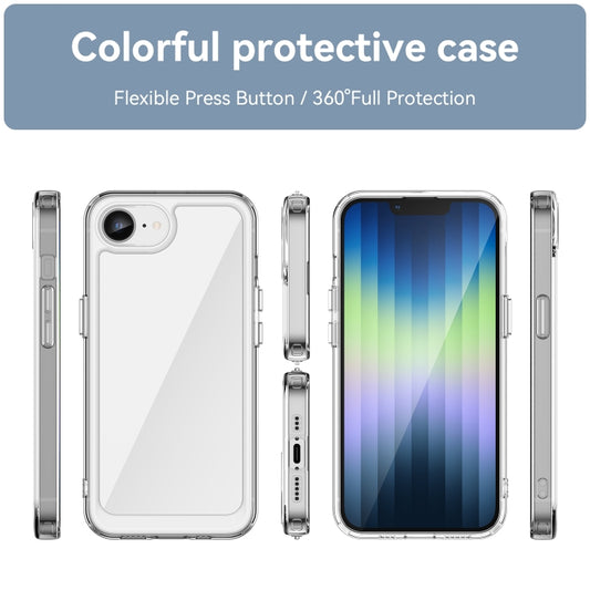 For iPhone 16e Colorful Series Acrylic + TPU Phone Case(Transparent) by buy2fix