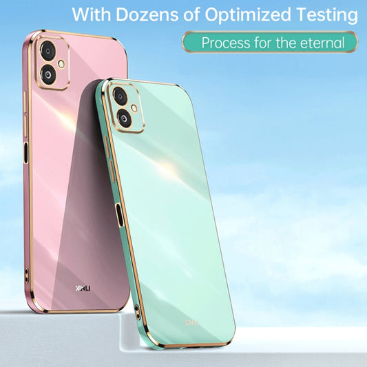 For Samsung Galaxy F14 5G XINLI Straight Edge 6D Electroplate TPU Phone Case(Black) by XINLI