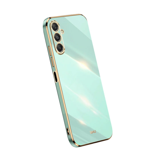 For Samsung Galaxy M34 5G XINLI Straight Edge 6D Electroplate TPU Phone Case(Mint Green)