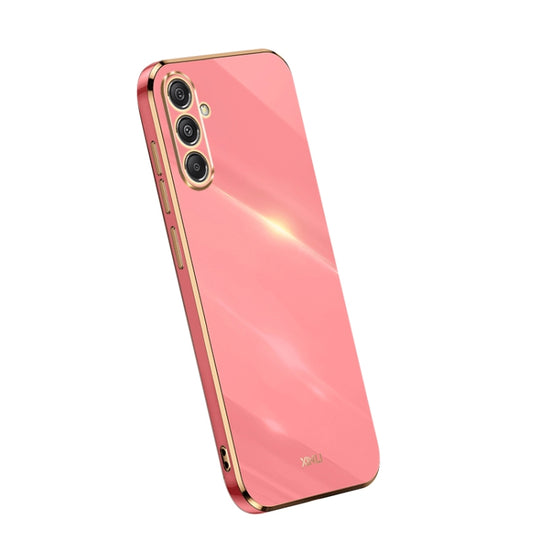 For Samsung Galaxy S23 FE 5G XINLI Straight Edge 6D Electroplate TPU Phone Case(Hawthorn Red)