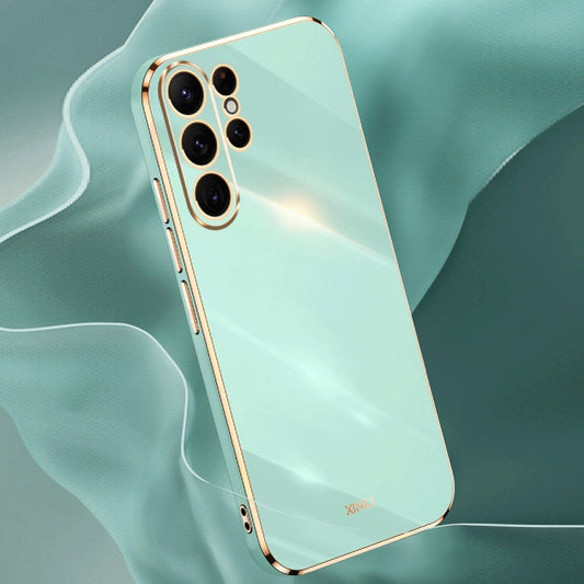 For Samsung Galaxy S24 Ultra 5G XINLI Straight Edge 6D Electroplate TPU Phone Case(Black) by XINLI