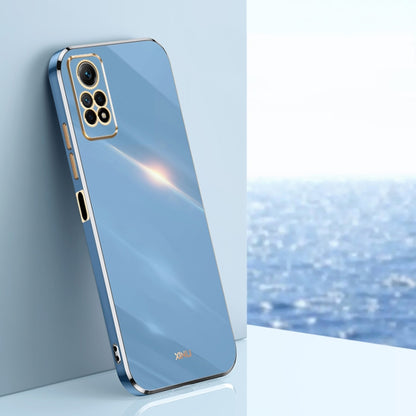 For Xiaomi Redmi Note 12 Pro 4G XINLI Straight Edge 6D Electroplate TPU Phone Case(Celestial Blue) - Xiaomi Cases by XINLI | Online Shopping UK | buy2fix