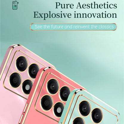 For Xiaomi Redmi K70E XINLI Straight Edge 6D Electroplate TPU Phone Case(Pink) - K70E Cases by XINLI | Online Shopping UK | buy2fix