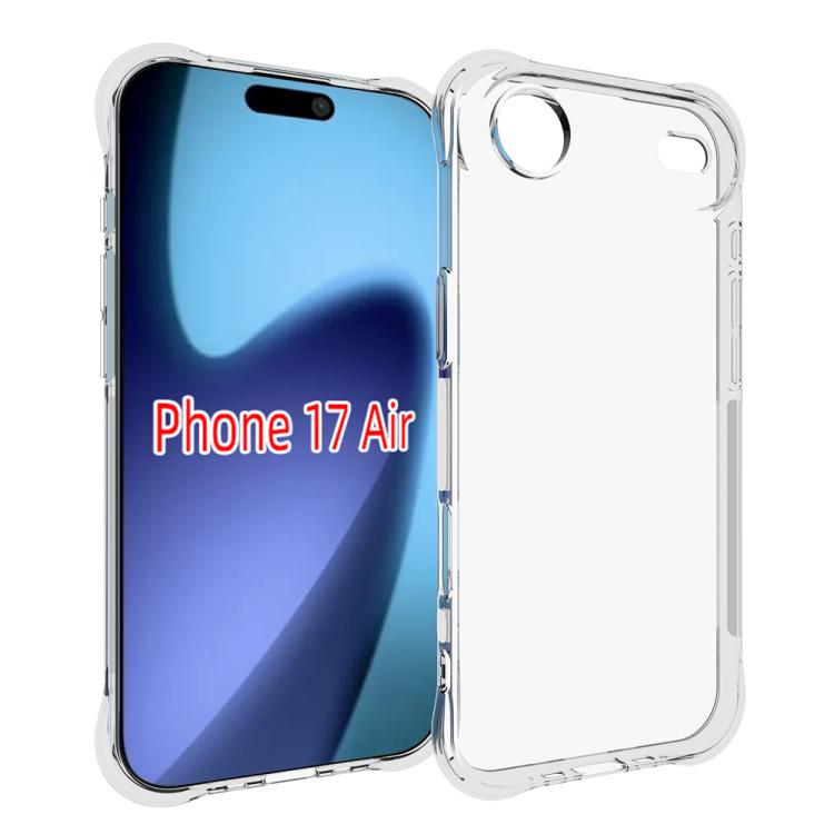 For iPhone Air Shockproof Non-slip Thickening TPU Phone Case(Transparent) - iPhone Air Cases by buy2fix | Online Shopping UK | buy2fix