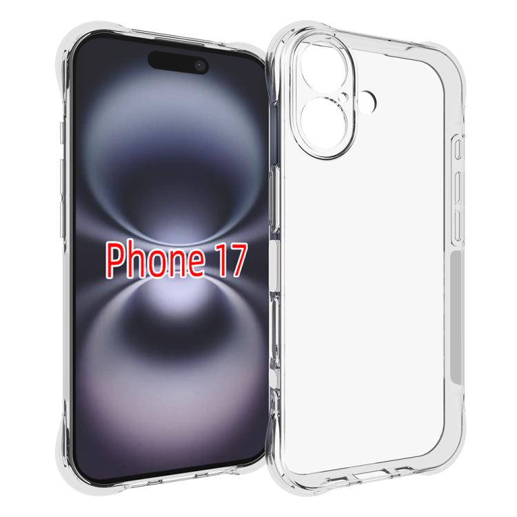 For iPhone 17 Shockproof Non-slip Thickening TPU Phone Case(Transparent) - iPhone 17 Cases by buy2fix | Online Shopping UK | buy2fix