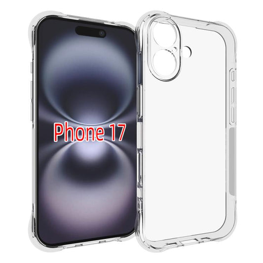 For iPhone 17 Shockproof Non-slip Thickening TPU Phone Case(Transparent) - iPhone 17 Cases by buy2fix | Online Shopping UK | buy2fix